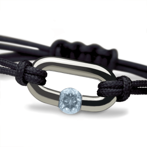 Bracelet pierre de naissance - or blanc 750 (18 carats)