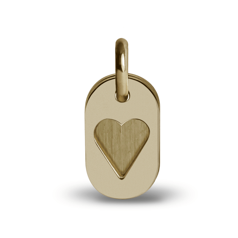 Pendentif de baptême CORAZON en or jaune de la collection de bijoux pour enfants MIKADO.