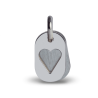 Médaille de baptême CORAZON or blanc de la collection de bijoux pour enfants MIKADO.