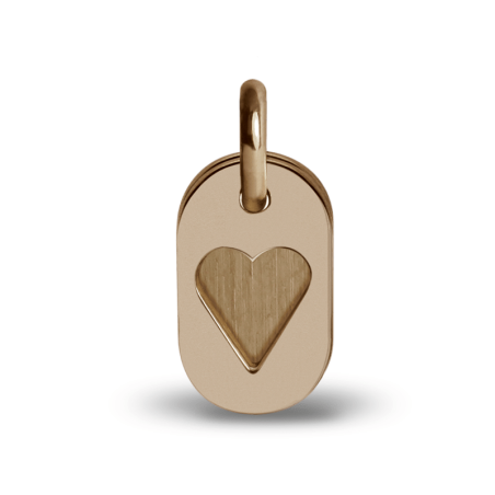 Pendentif de baptême CORAZON or rose de la collection de bijoux pour enfants MIKADO.