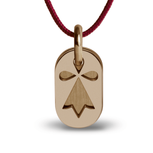 Pendentif hermine bretonne enfant - or rose 750 (18 carats)