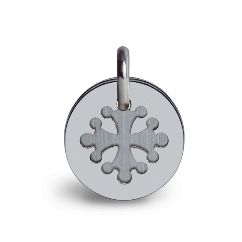 Médaille de baptême CROTZ or blanc de la collection de bijoux pour enfants MIKADO.