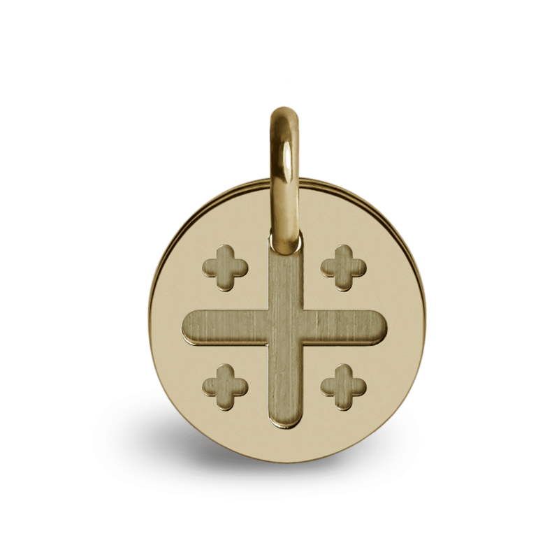 Médaille de baptême JERUSALEM or jaune de la collection de bijoux pour enfants MIKADO.