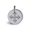 Médaille de baptême ROYAL en or blanc de la collection de bijoux pour enfants MIKADO.