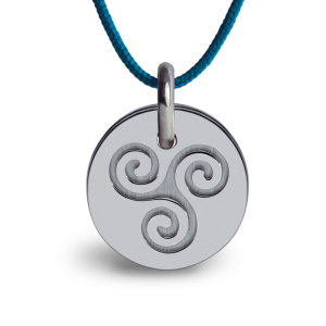 Medaille de bapteme symbole celte - argent 925 (sterling)