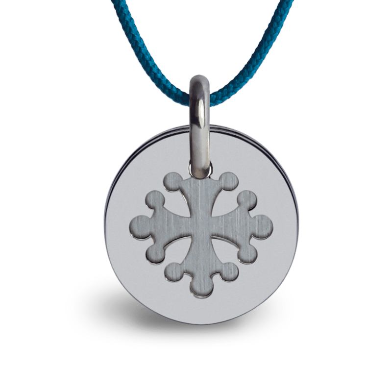 Médaille de baptême CROTZ argent sur cordon de la collection de bijoux pour enfants MIKADO.