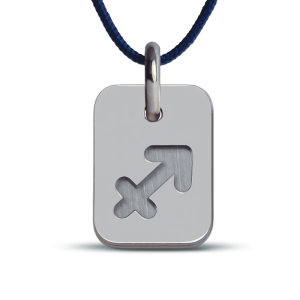 Pendentif signe astrologique enfant - or blanc 750 (18 carats)