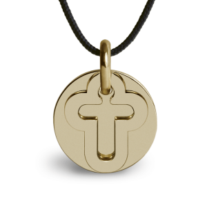 Medaille croix enfant - or jaune 750 (18 carats)