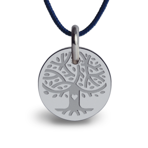 Medaille arbre de vie - or blanc 750 (18 carats)