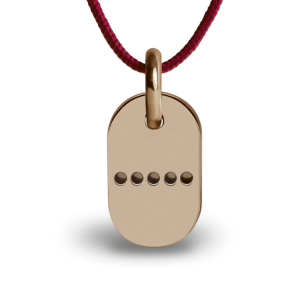 Pendentif double plaques militaires - or rose 750 (18 carats)