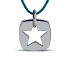 Pendentif CHE en argent 925 millièmes sur cordon de la collection de bijoux pour enfants MIKADO.