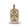 Pendentif croix arménienne de baptême KHACHKHAR en or rose de la collection de bijoux pour enfants MIKADO.